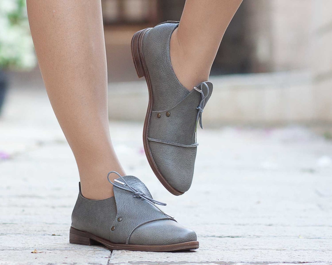 Women Leather Shoes Leather Oxfords Oxford Shoes Winter Etsy
