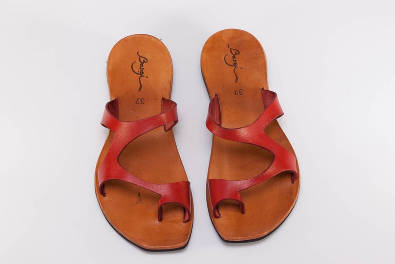 red sandals office
