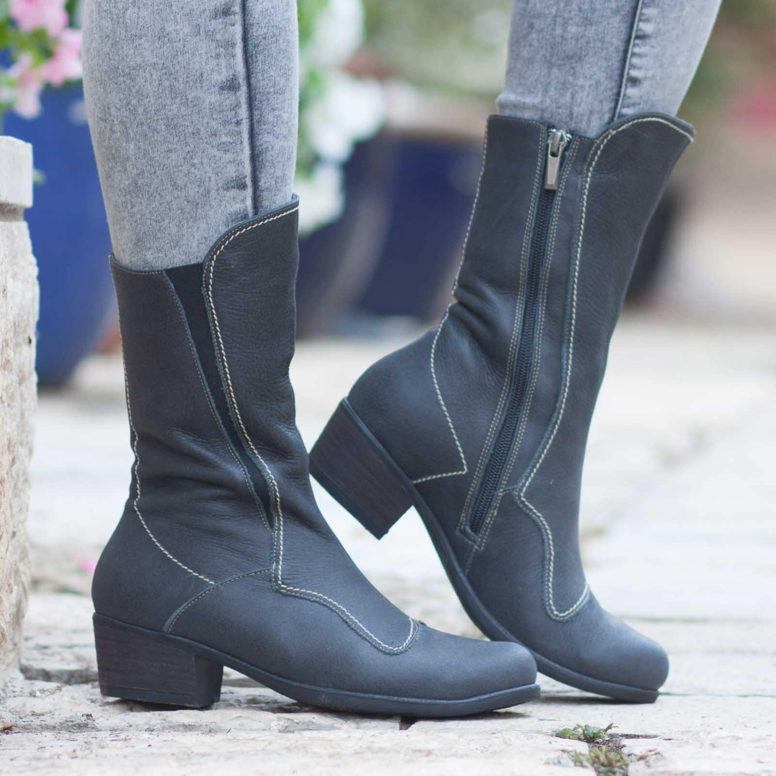 all leather riding boots