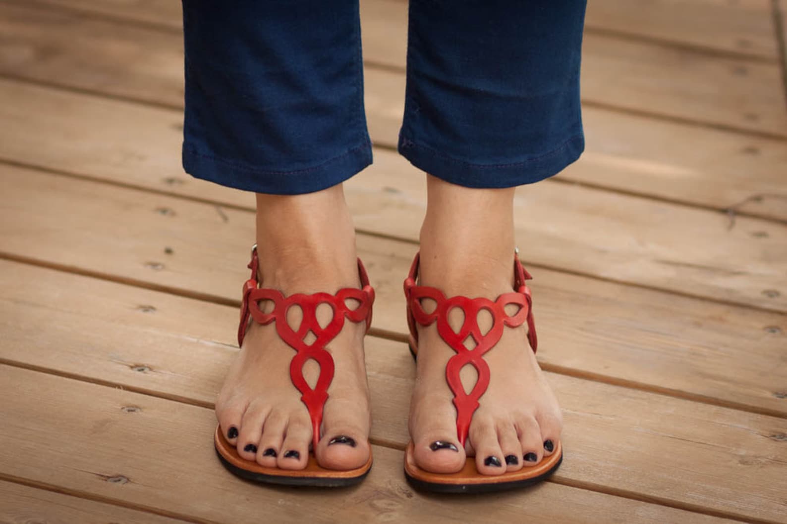 red sandals myer