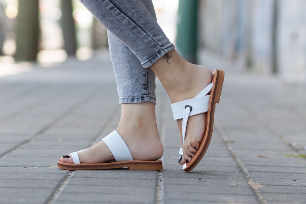 white leather sandals womens