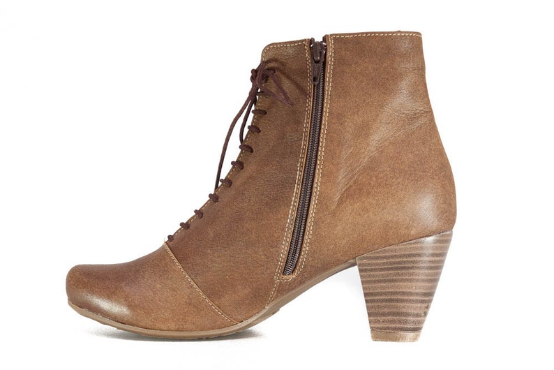 ladies brown leather ankle boots size 4