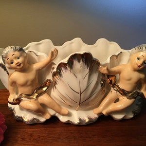Vintage Royal Sealy cherub vase or planter from Japan
