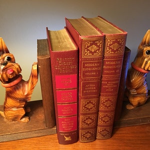 Set of vintage Scottish Terrier bookends with adjustable heads