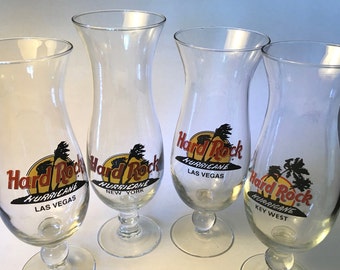 YOUR CHOICE! Vintage Hard Rock Cafe hurricane glasses - Honolulu, London, Puerto Vallarta, Acapulco and more - price is for each