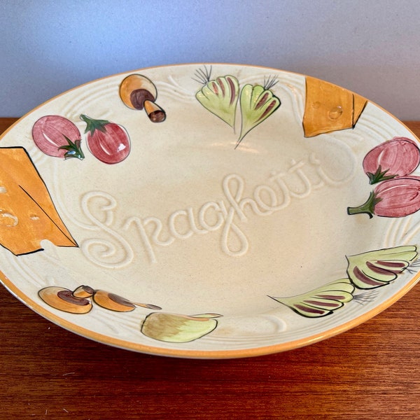 1972 Los Angeles Potteries "Spaghetti" large serving pasta bowl - number  510