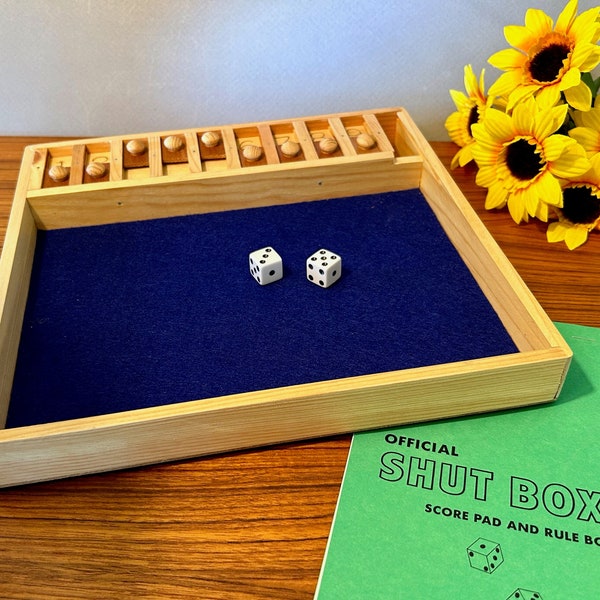 Shut the Box Game Etsy