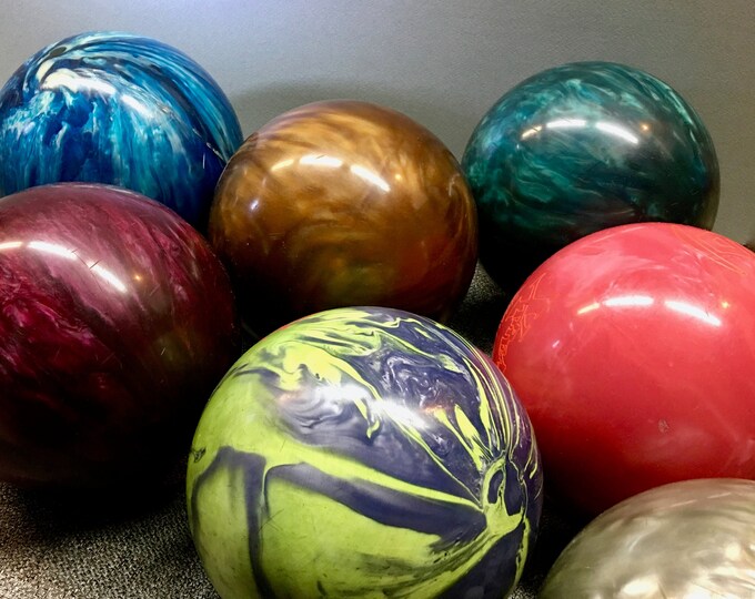 Vintage Bowling Balls Extreme Smart Ball, Columbia 300, Groove, Ebonite