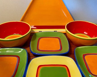 Colorful collections of Dansk "Caribe" and Sonoma "Color Fest" replacements - price is for each set