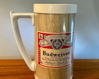 Vintage Budweiser Thermo-serv Plastic Beer Stein or Mug From the