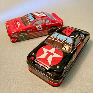 PRICE INCLUDES BOTH! Pair of collectible Double Crisp candy tins - Dale Earnhardt Jr (never opened) and Ricky Rudd (empty) by Palmer