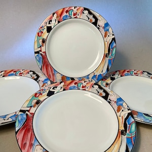 Set of 4 vintage 1993 "Tango" salad plates from Sakura designed by Sue Zipkin made in Indonesia - price is for the set