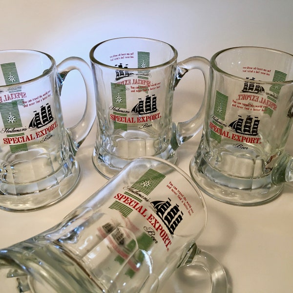 Vintage Beer Glasses Etsy