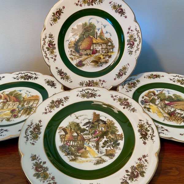 Vintage Ascot Alpine Village Service Plates by Wood and Sons made in England for use of display- price is for each