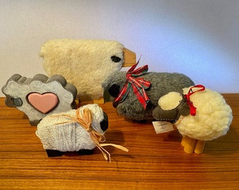 Instant collection of vintage lamb figurines Price includes all five!