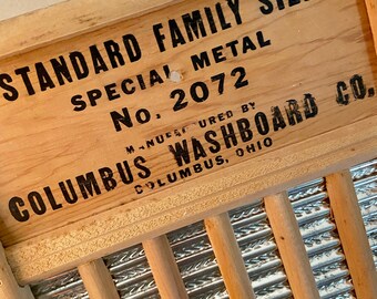Columbus Washboard Co. Special Metal Washboard No. 2072 MAID-RITE 