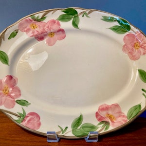 Vintage Franciscan Desert Rose hand decorated 14&quot; oval serving platter made in Staffordshire England