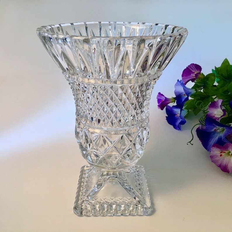 Vintage Bleikristall 24 lead crystal cut glass vase from Etsy
