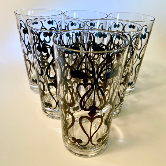 Dressed Up Crystal Glass Tumblers: Assorted Patterns, Set of 4