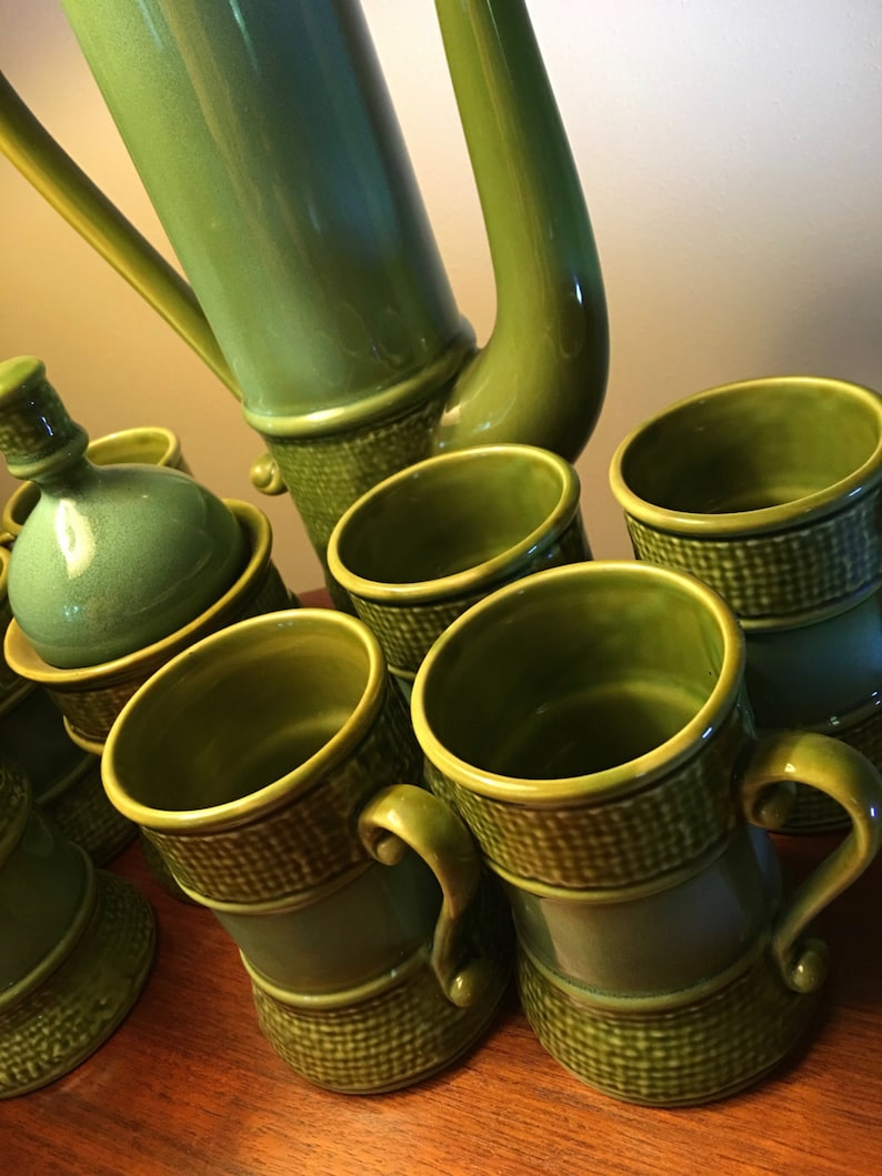 Spectacular Pottery Coffee or Tea Set by Decorama Dallas Etsy