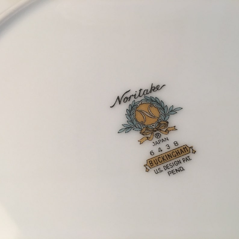 number 6438 Set of 8 Noritake Buckingham salad plates