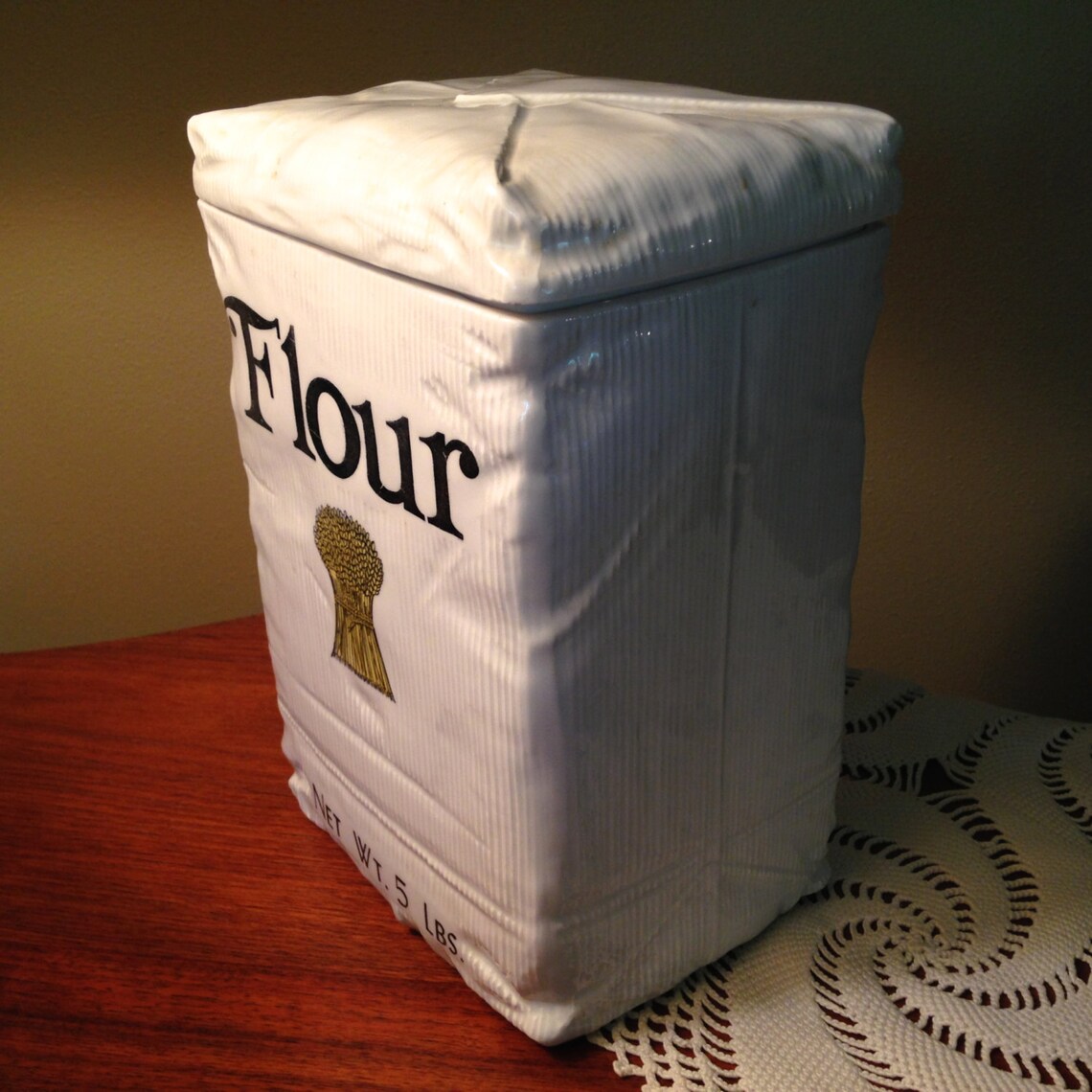 Rare vintage Betty St. John for Shafford ceramic 5 lb. Flour Etsy