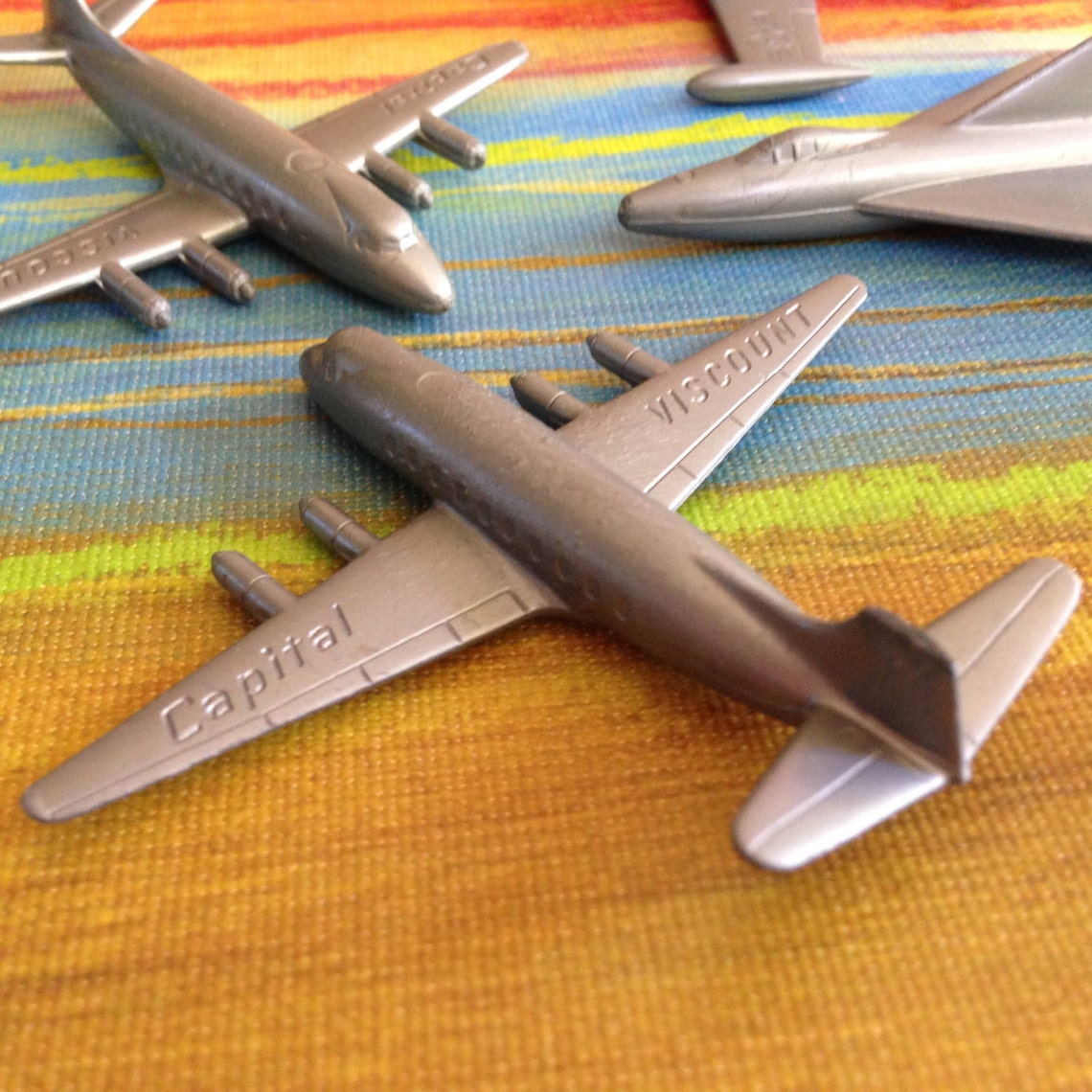 SALE Rare vintage miniature plastic airplane toys from the Etsy