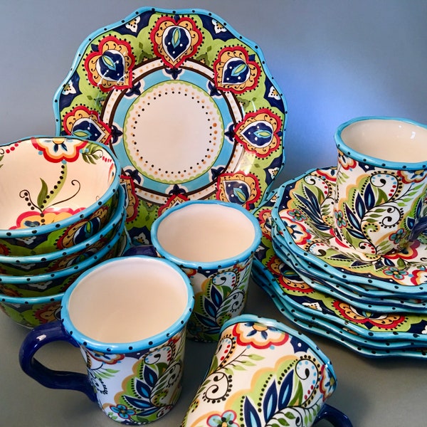 Vintage "Bocca" dinnerware by Espana - your choice of dinner plates, bowls, salad plates or mugs made by Espana - price is for each