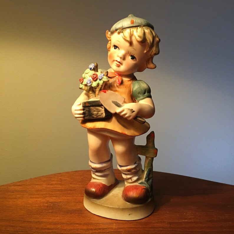 Vintage Enesco gardening girl figurine hand painted in Japan Etsy