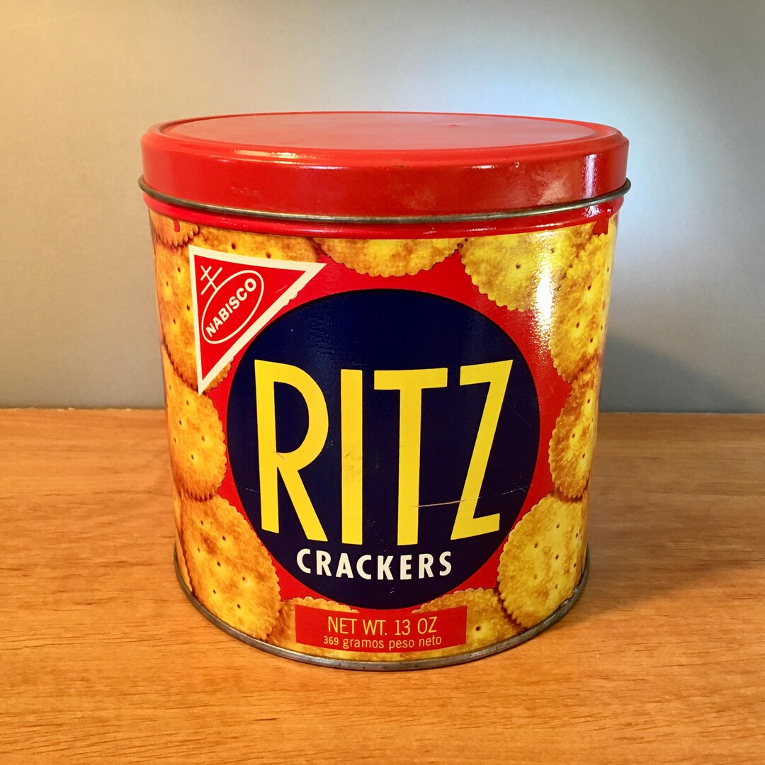 1977 Ritz Crackers Round Tin by Nabisco - Almost 50 Years Old! - Etsy