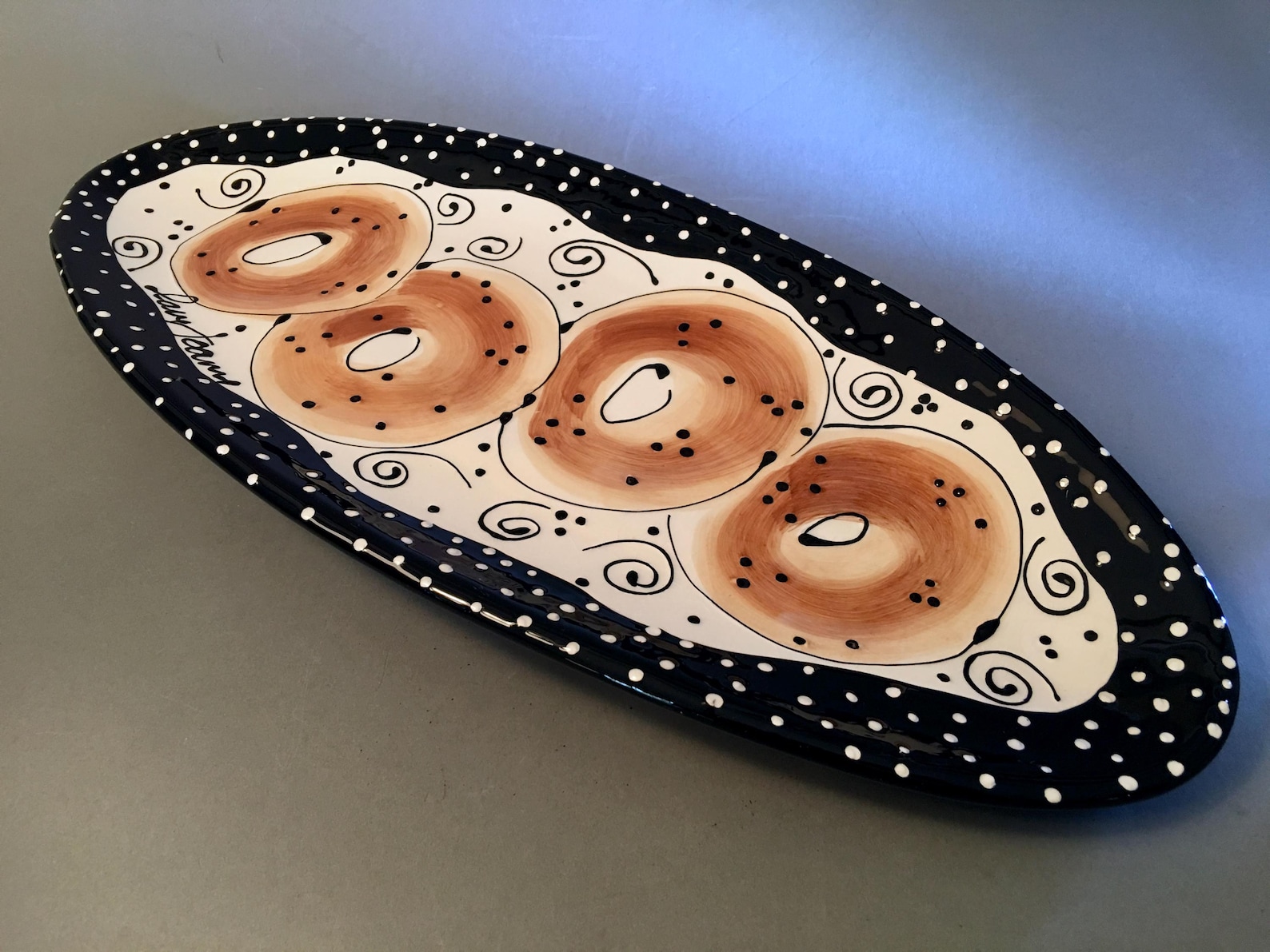 Whimsical Bagel Serving Platter