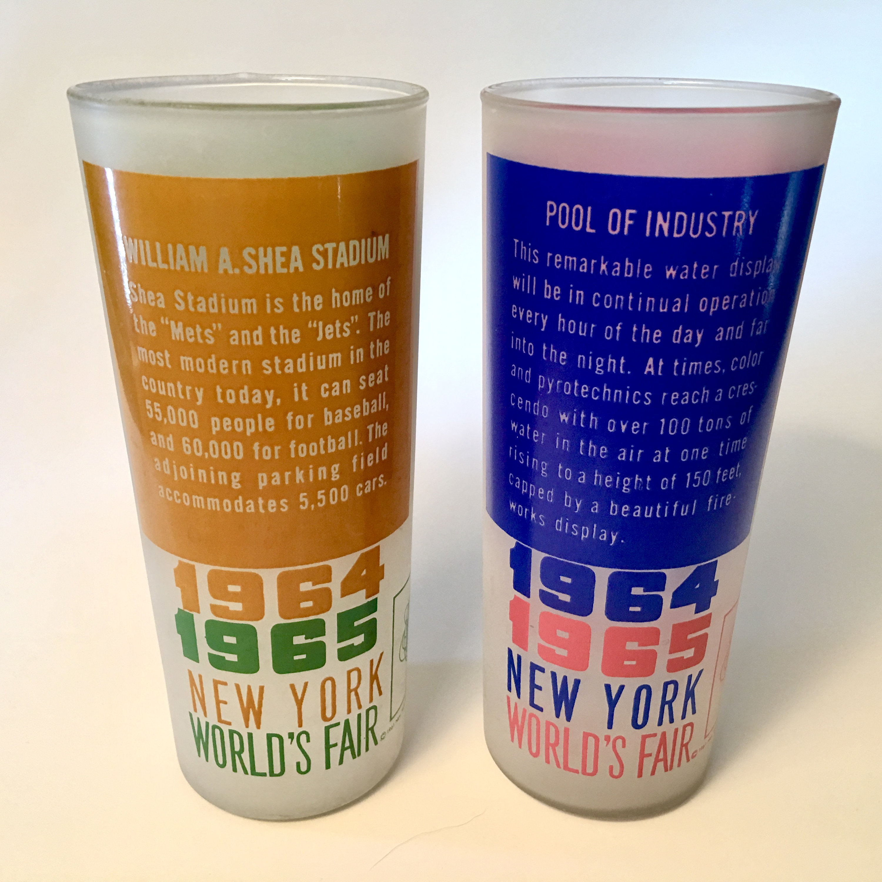 Highly Collectible Set of Eight 1964-1965 New York World's Fair Souvenir  Glasses - Price Includes All - Etsy