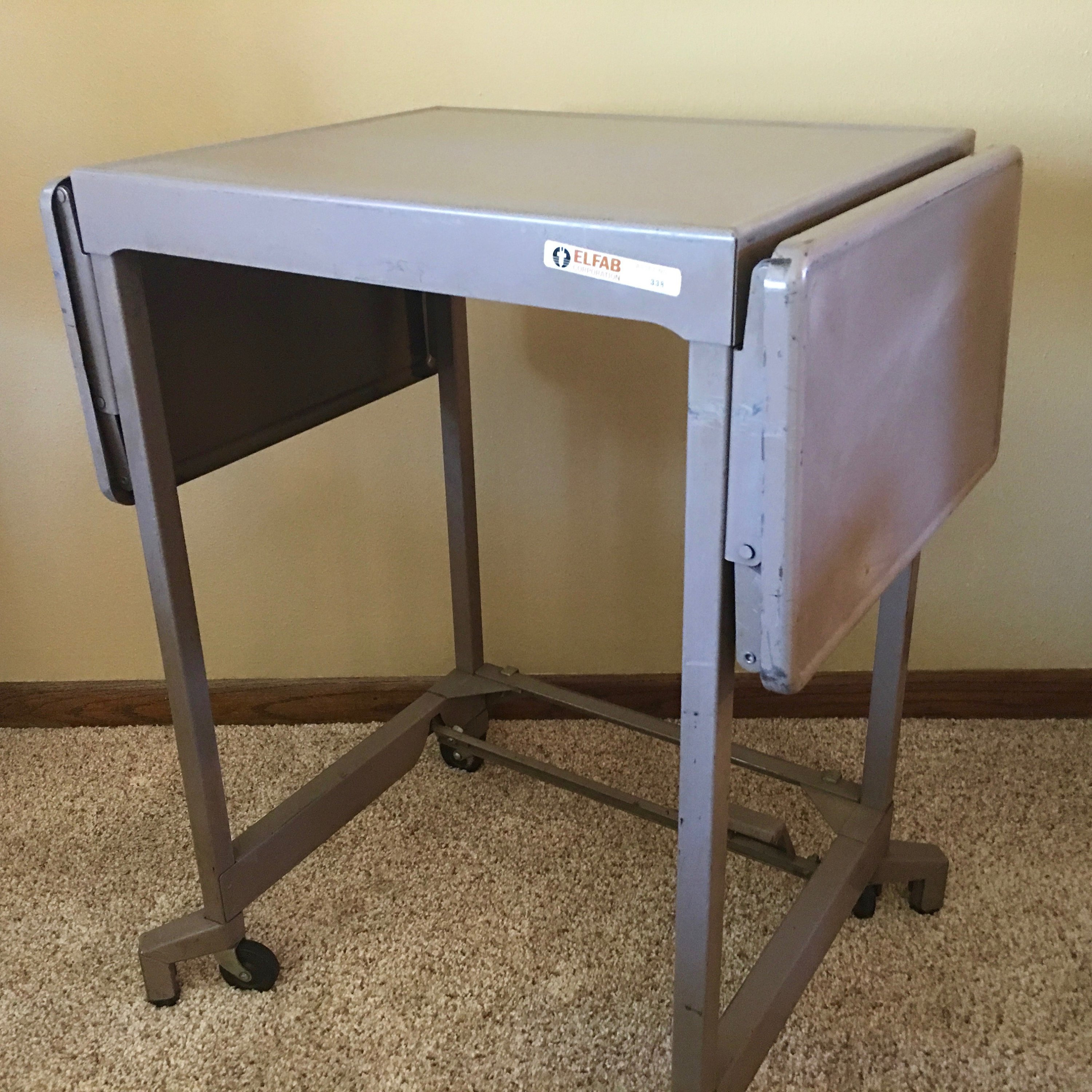 Vintage Tiffany Stand Industrial Steel Metal Typing Typewriter
