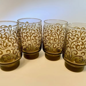 1 SET LEFT! Set of vintage Libbey Prado flat tumbler glasses from the 70s - price is for the set of 4