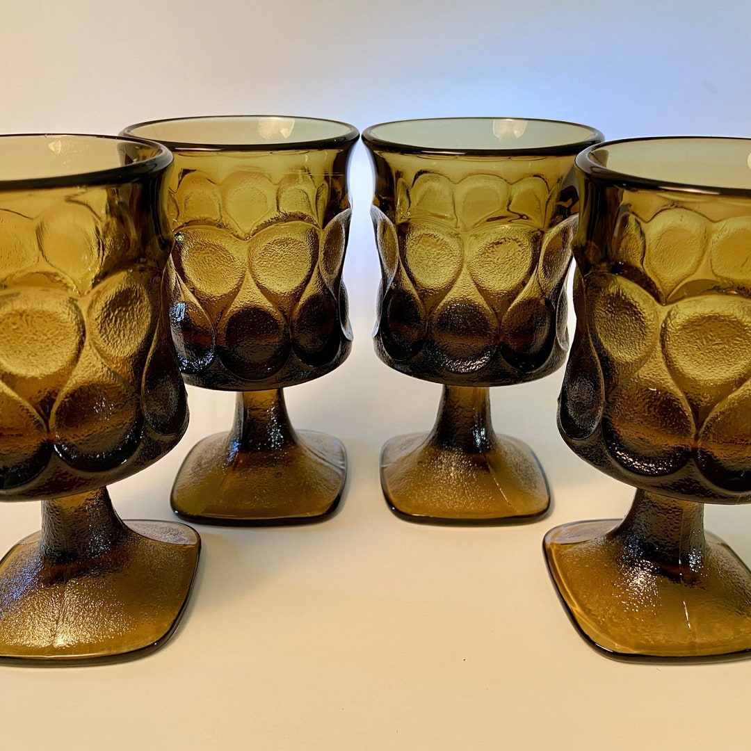 Set of Four Noritake Spotlight Wine Glasses From the 70s Etsy