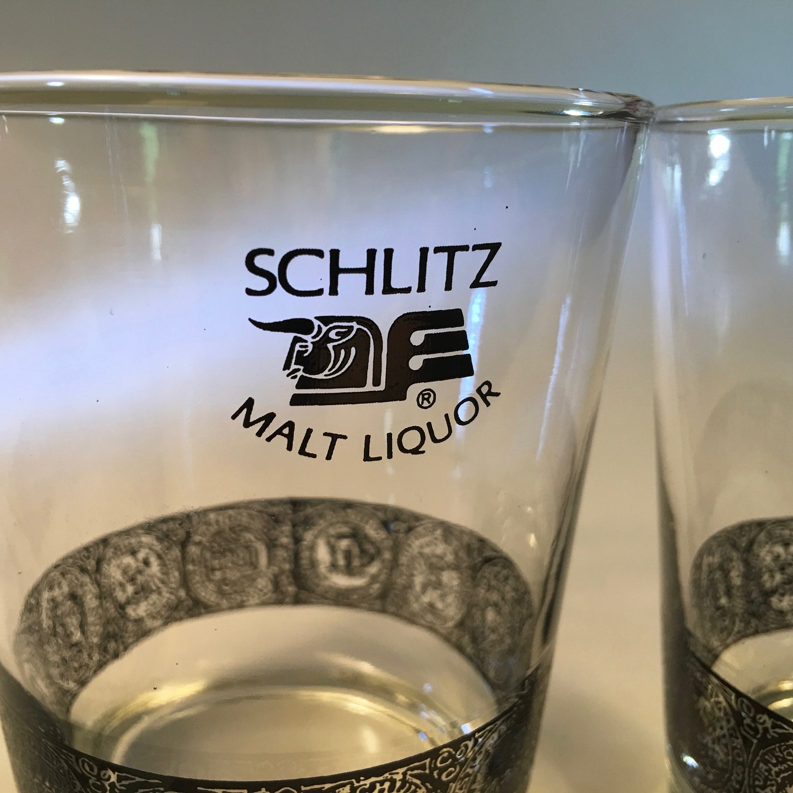 Set of 4 or 8 Vintage Schlitz Malt Liquor Large Glasses Two Etsy
