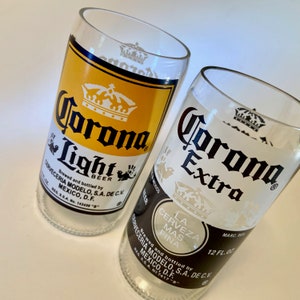 Corona Light and Corona Extra small beer glasses -price includes both