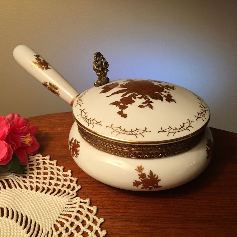 Lefton Silent Butler Crumb Catcher With Fancy Floral Etsy