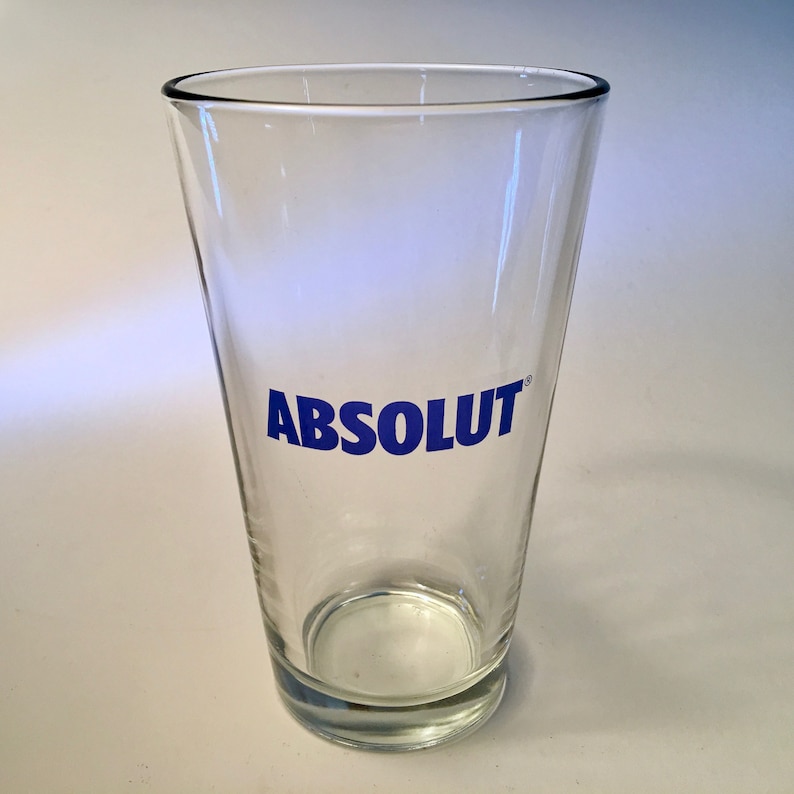 Pair of large Absolut Vodka tumbler glasses two sets may be Etsy