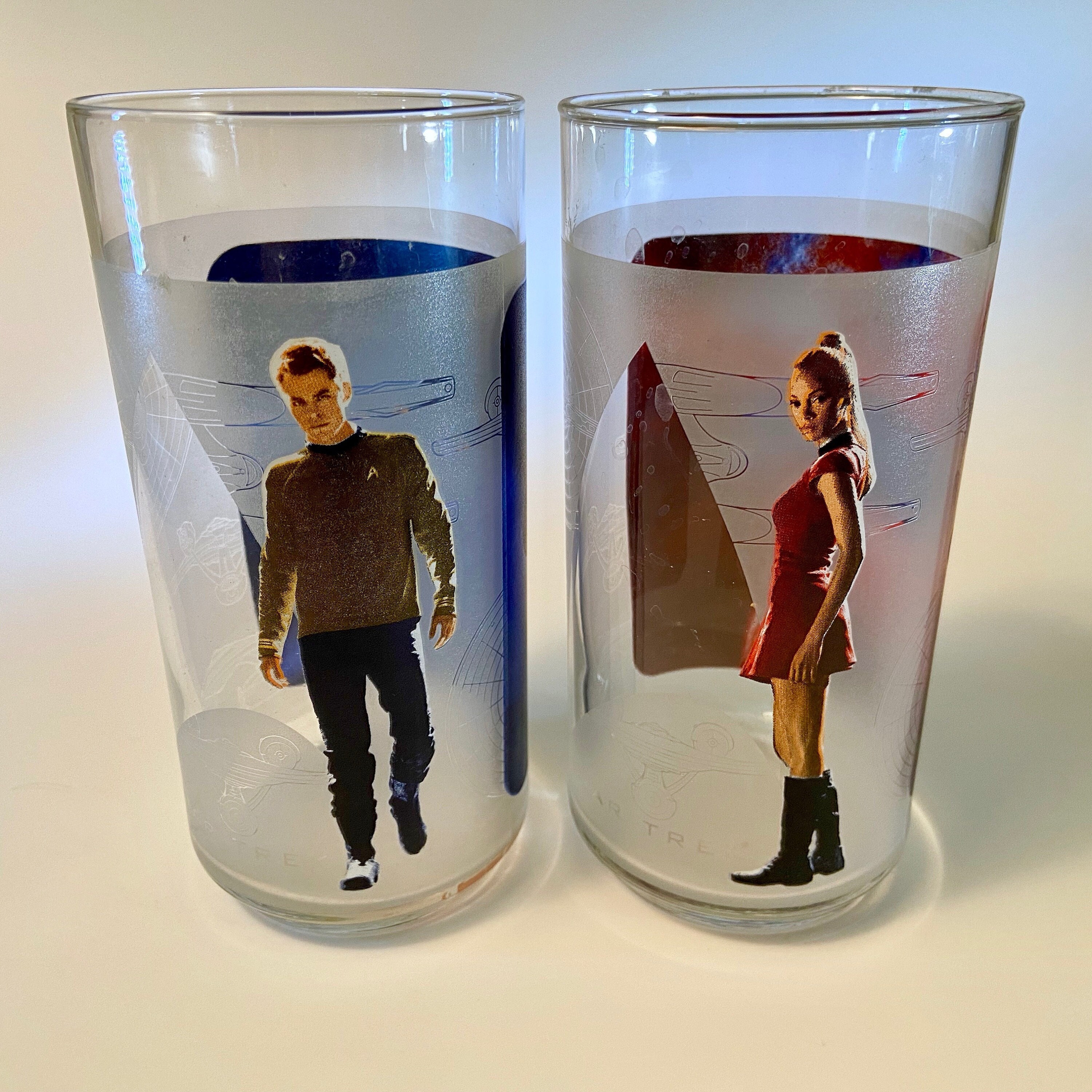 NEW BOXED! Set of 4 STAR TREK COLLECTIBLE GLASSES 2009 