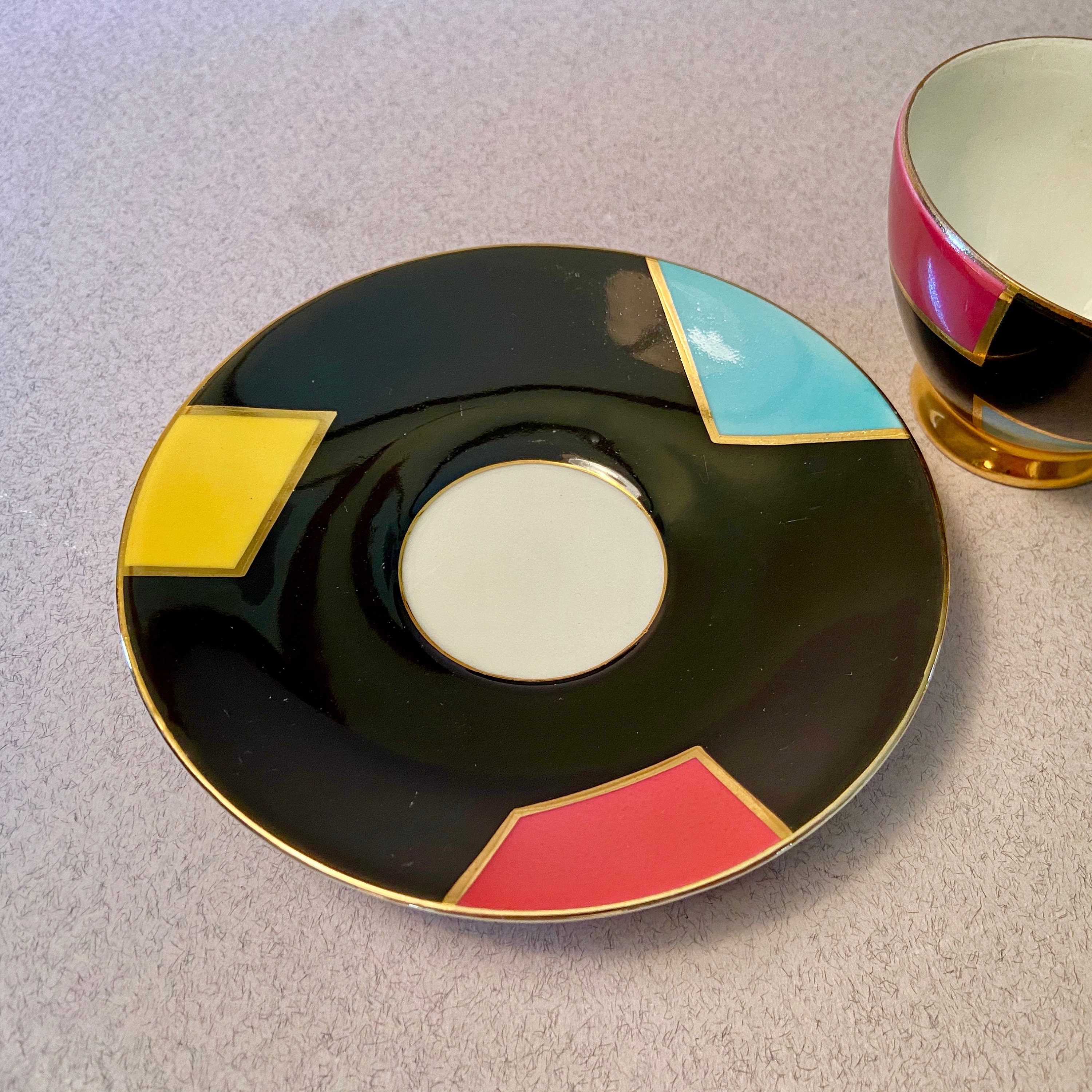 SALE! Set of Six Vintage Porcelain Cup and Saucer Sets From