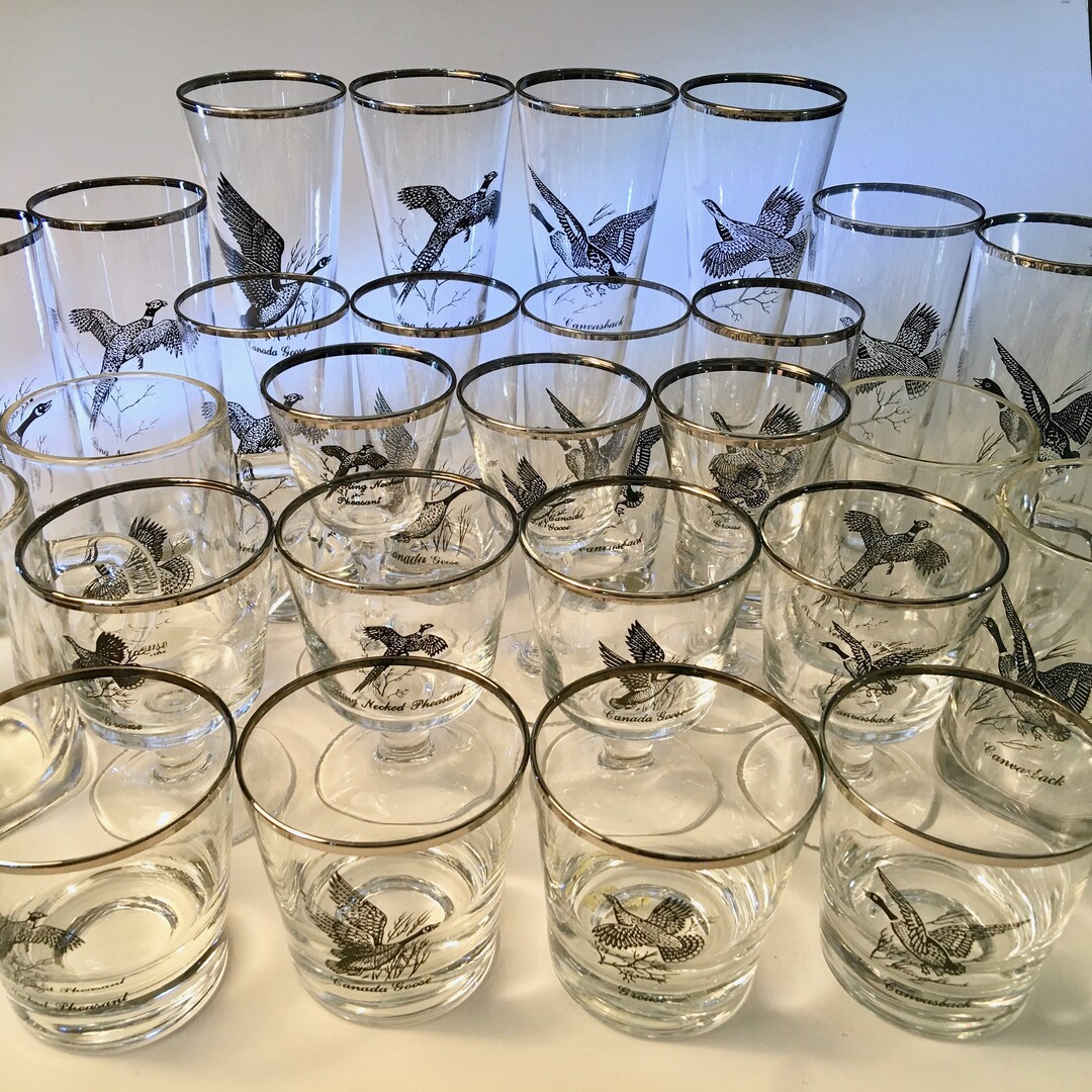Massive Collection of Vintage sportsman Glass Sets in Various Sizes by Federal Glass Price is