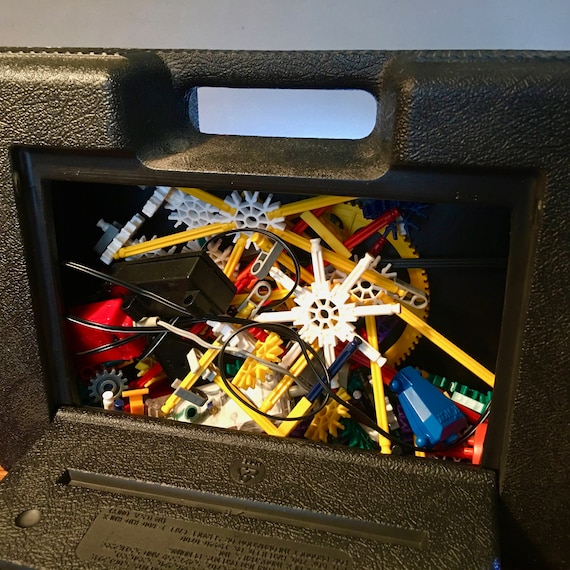 1997 K'NEX Black Case Filled With Hundreds of Assorted Pieces as
