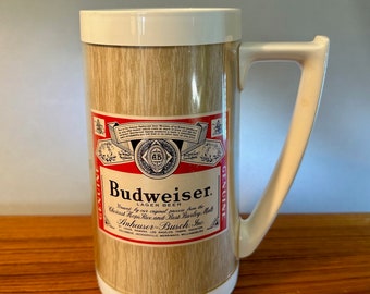Vintage Budweiser Thermo-serv Plastic Beer Stein or Mug From the 70s or 80s  With Logo on Faux Wood Background - Etsy