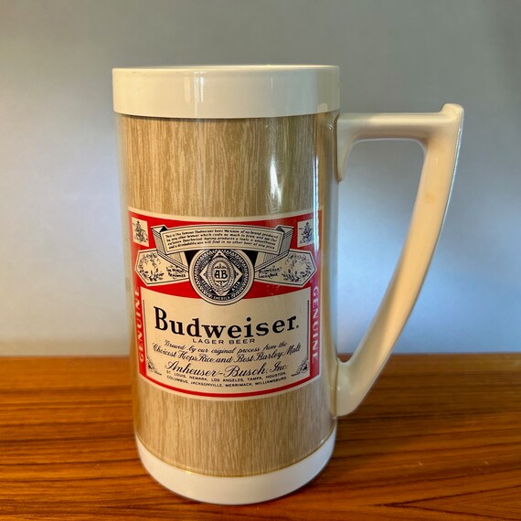 Vintage Budweiser Thermo-serv Plastic Beer Stein or Mug From the