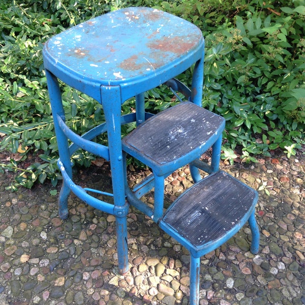 Vintage Cosco stool with fold-out steps from the 60s