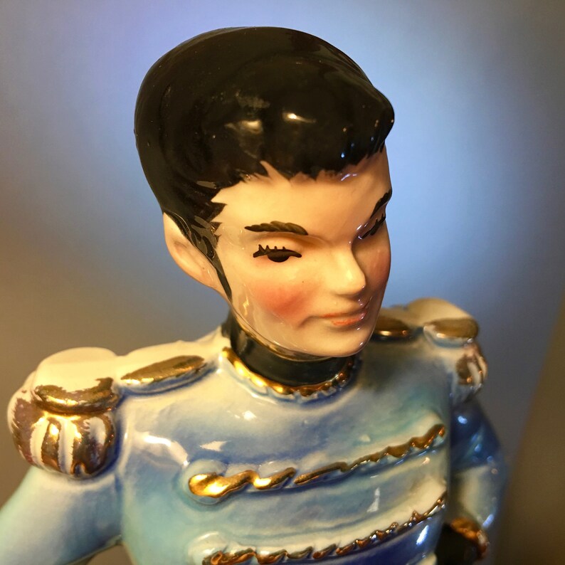 Vintage Kreiss & Company male figurine in blue suit Etsy