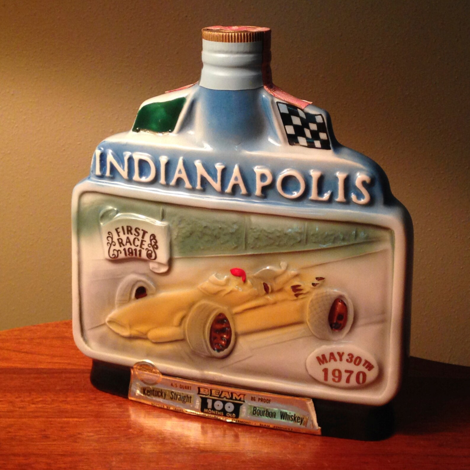 Vintage Jim Beam Indianapolis 500 Speedway decanter from 1970 Etsy
