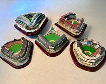 YOUR CHOICE! Vintage Danbury Mint baseball stadium 3d replicas: Yankee Stadium, Wrigley Field, Ebbets Field and more - price is for each