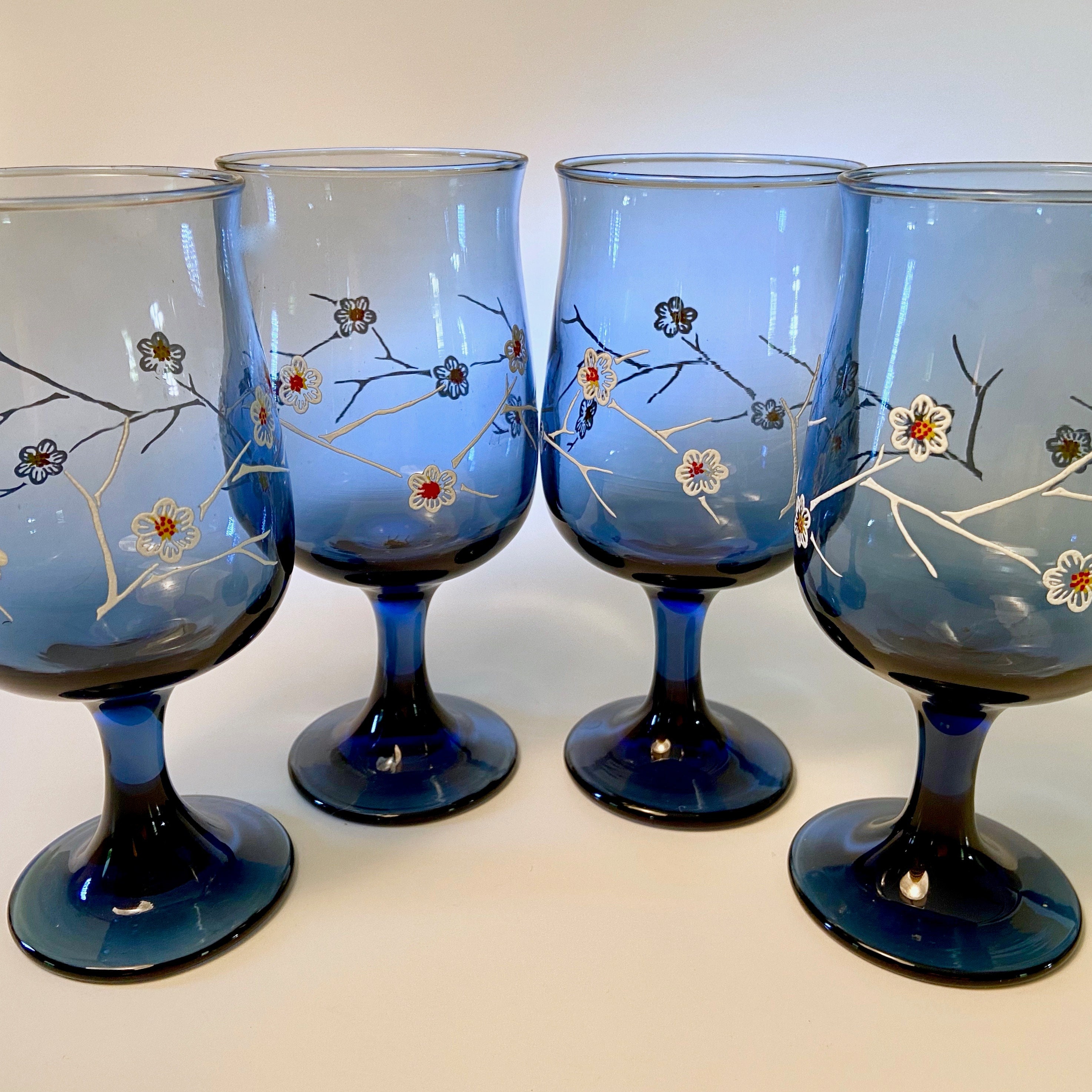 Vintage Wildlife Beer Glasses Set of 4 with Four Different Scenes by Libbey